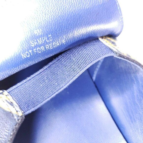 Diane Von Furstenberg Budapest 6 Leather Slip On Sneaker Shoe Blue Yellow Sample - Picture 5 of 6